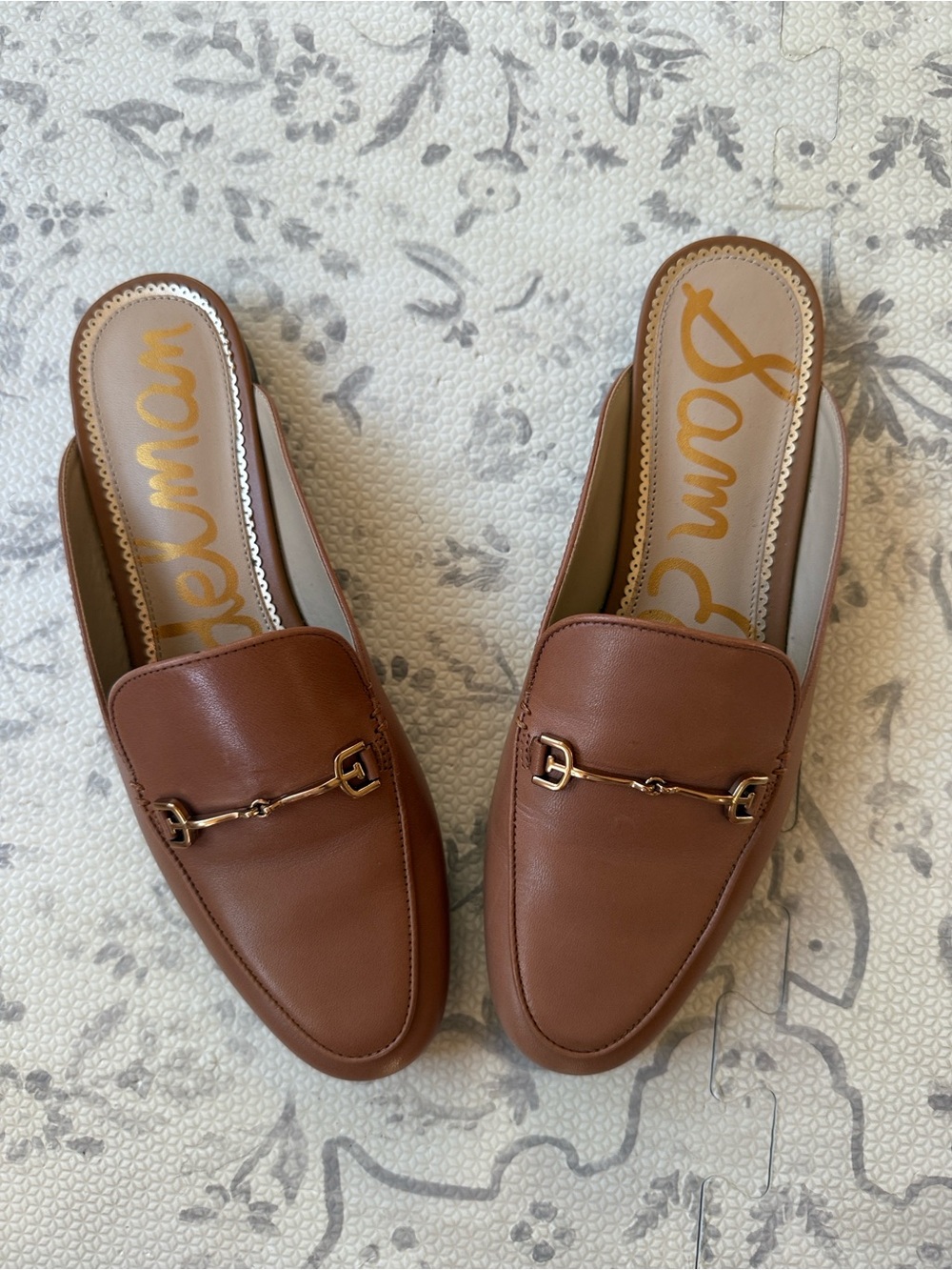 Worn once- Sam Edelman Linnie Tan Leather Mule